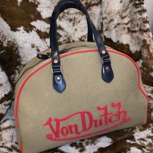 Vintage Von Dutch Canvas bowler bag